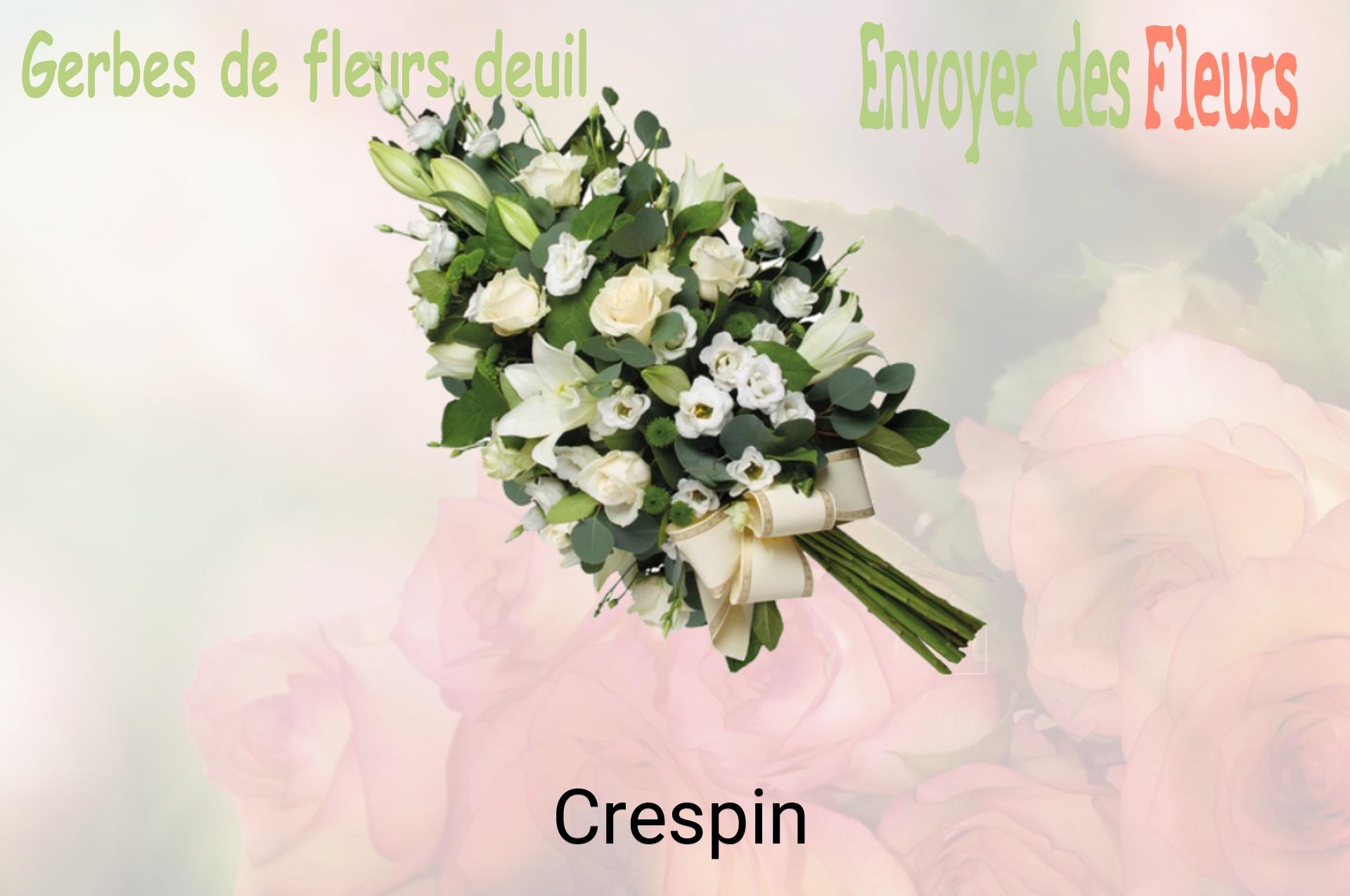 Gerbe de fleurs de deuil livrée à Crespin